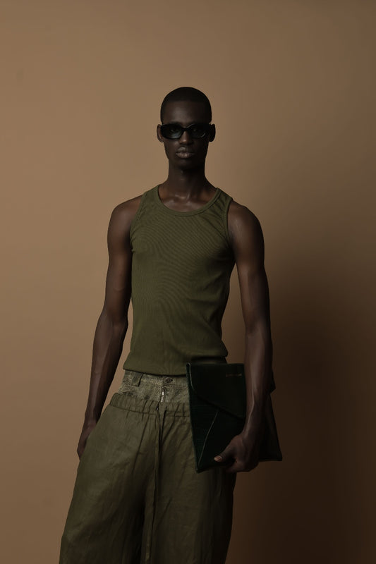 Rib Tank top (Olive)