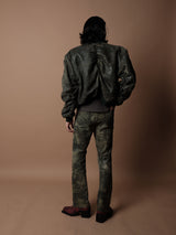 Pierre Blanc Vintage Leather  Bomber (Green)
