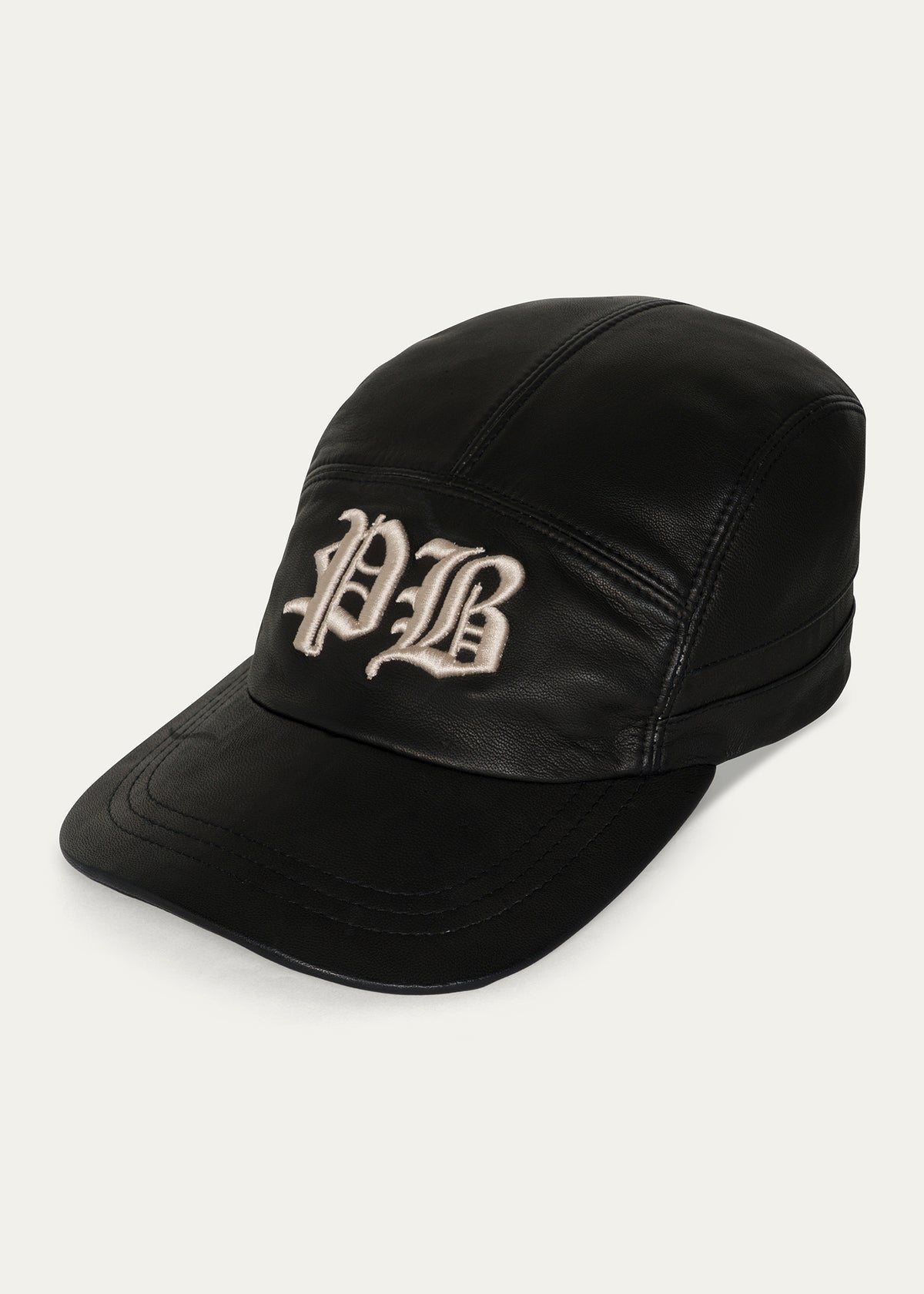 Pierre Blanc 5 Panel Leather Cap
