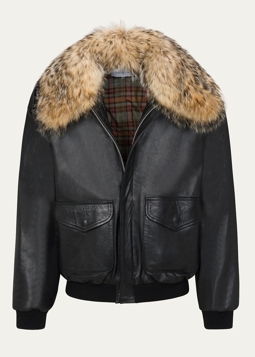 Pierre Blanc Leather Bomber