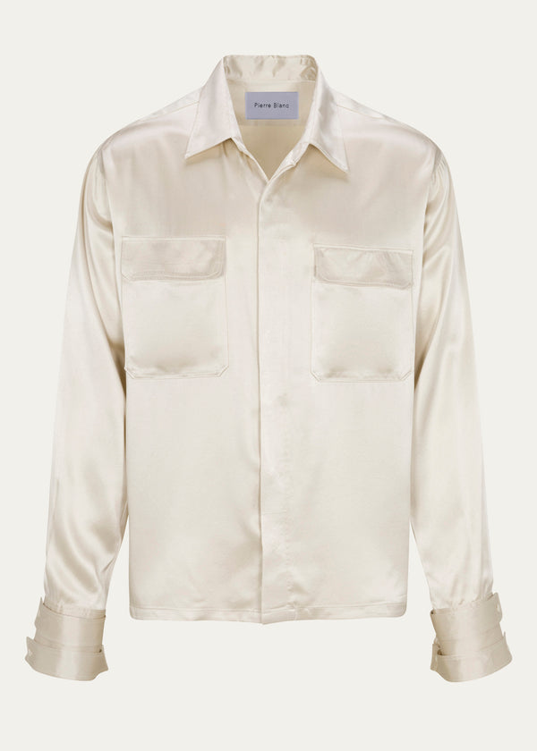 Pierre Blanc Silk Shirt (Egg Shell)
