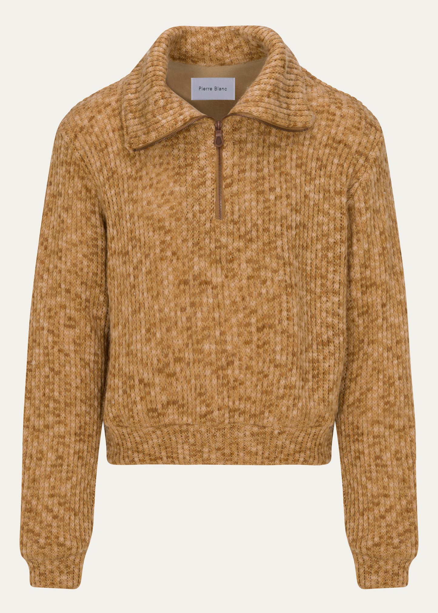 Pierre Blanc Zip up Jumper (Caramel)