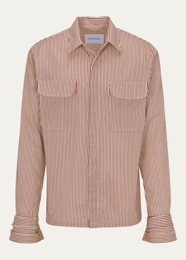 Pierre Blanc Stripe Poplin Shirt