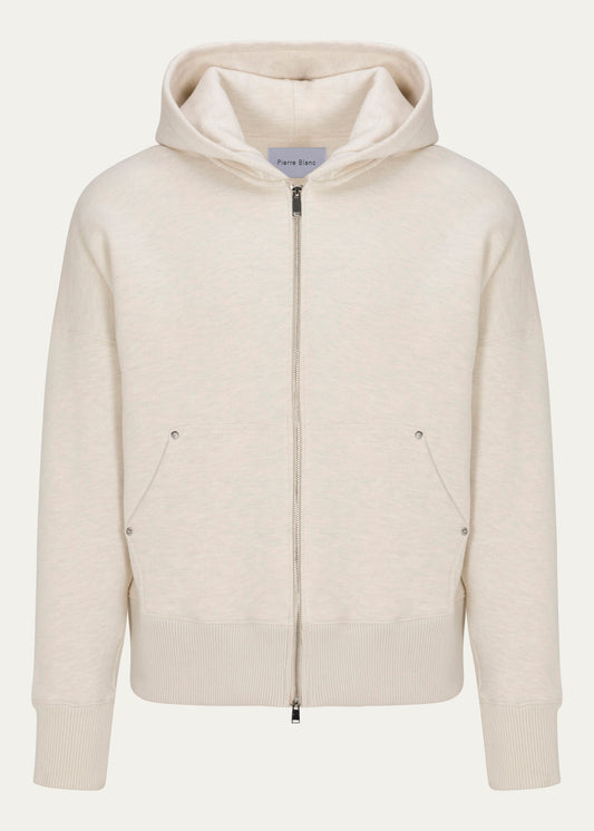Pierre Blanc Zip Hoodie (Oatmeal)