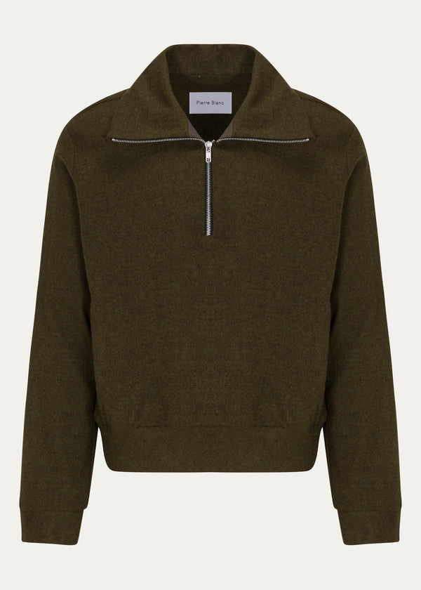 Pierre Blanc Wool Zip Up Jumper