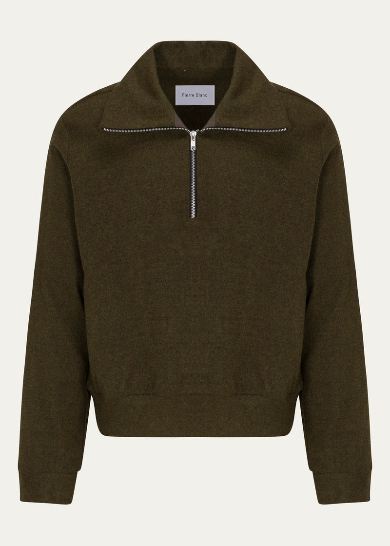 Pierre Blanc Wool Zip Up Jumper