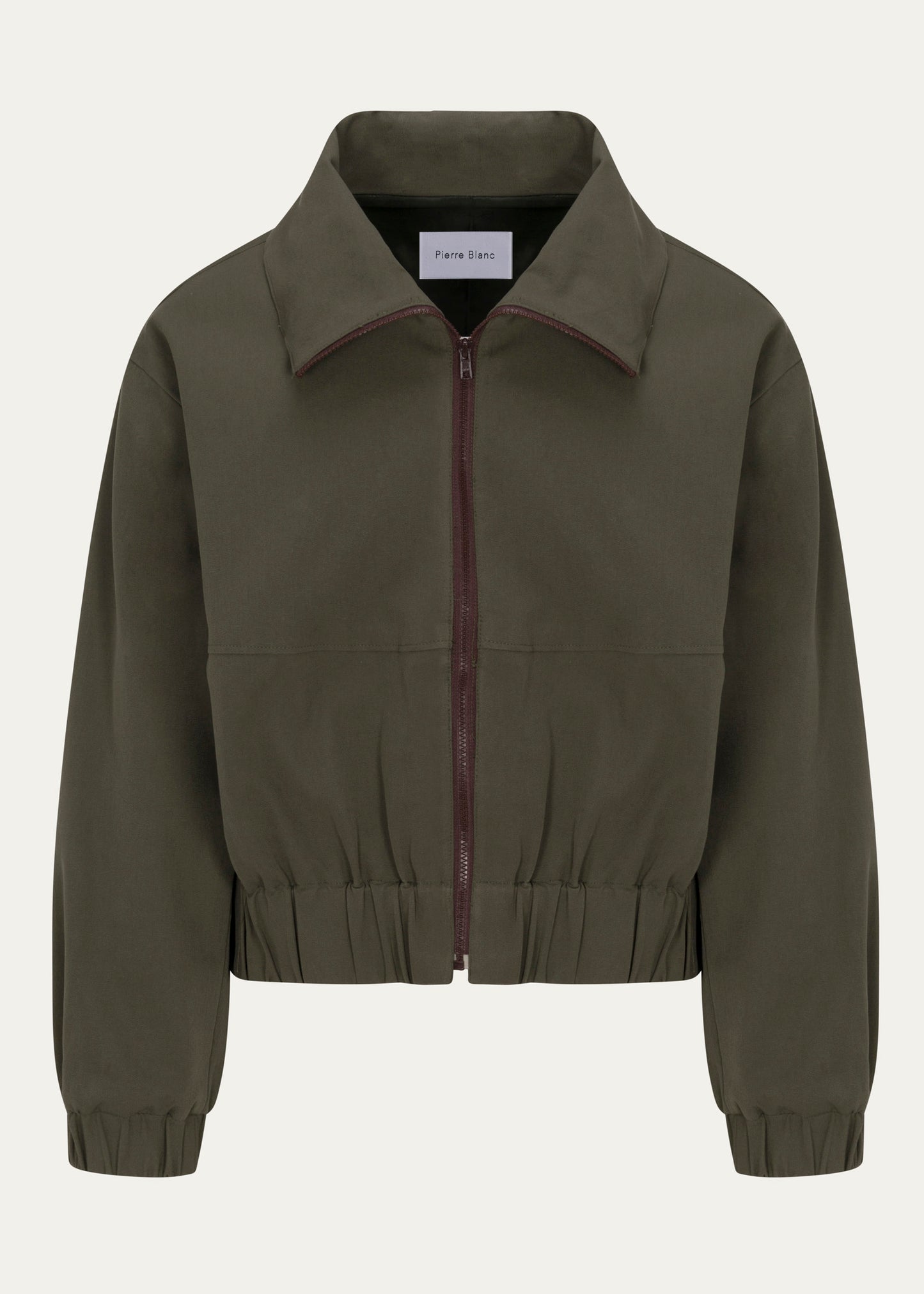 Pierre Blanc Cropped Track Jacket ( Green )