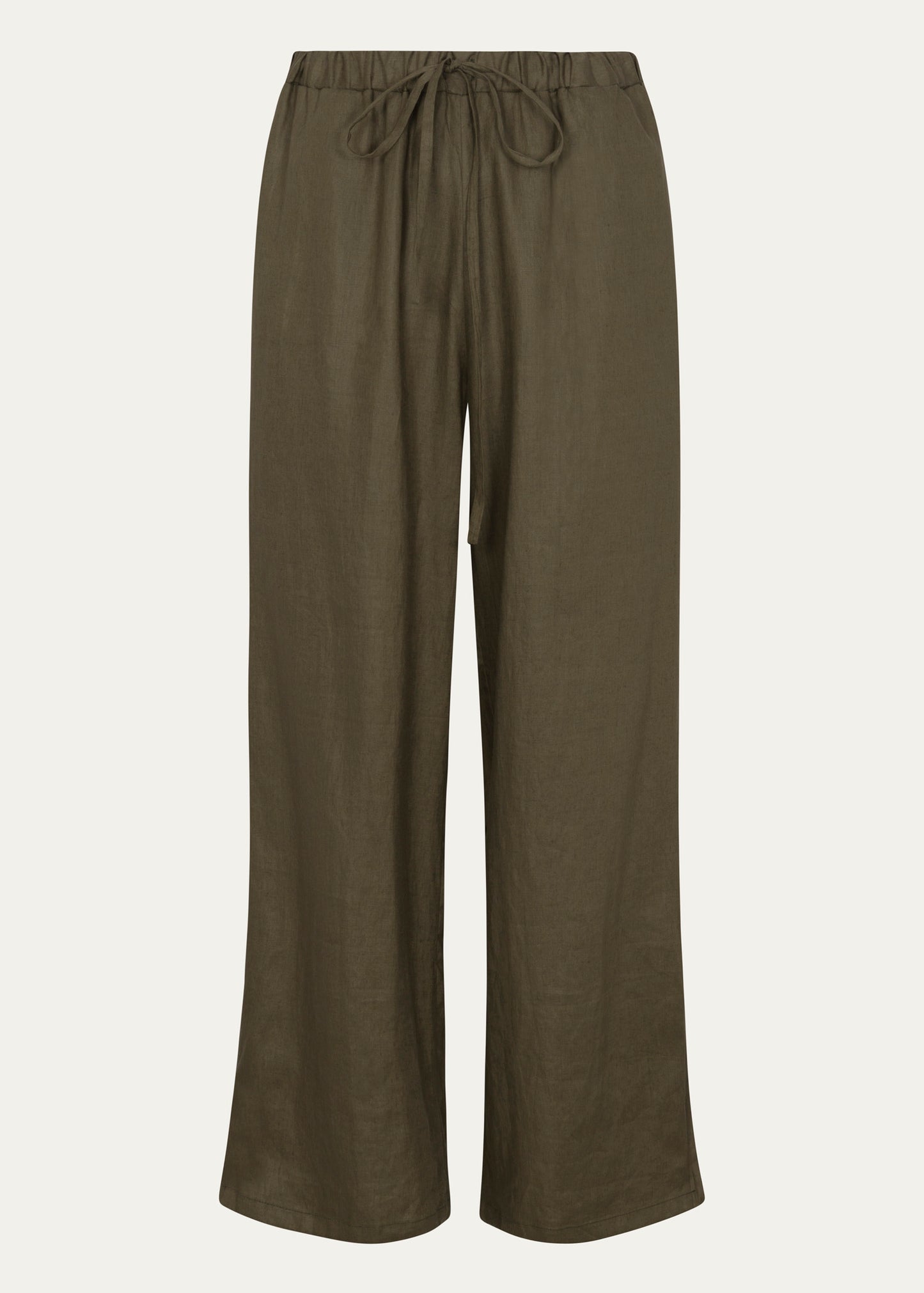 Pierre Blanc Linen Wide-Leg Pants