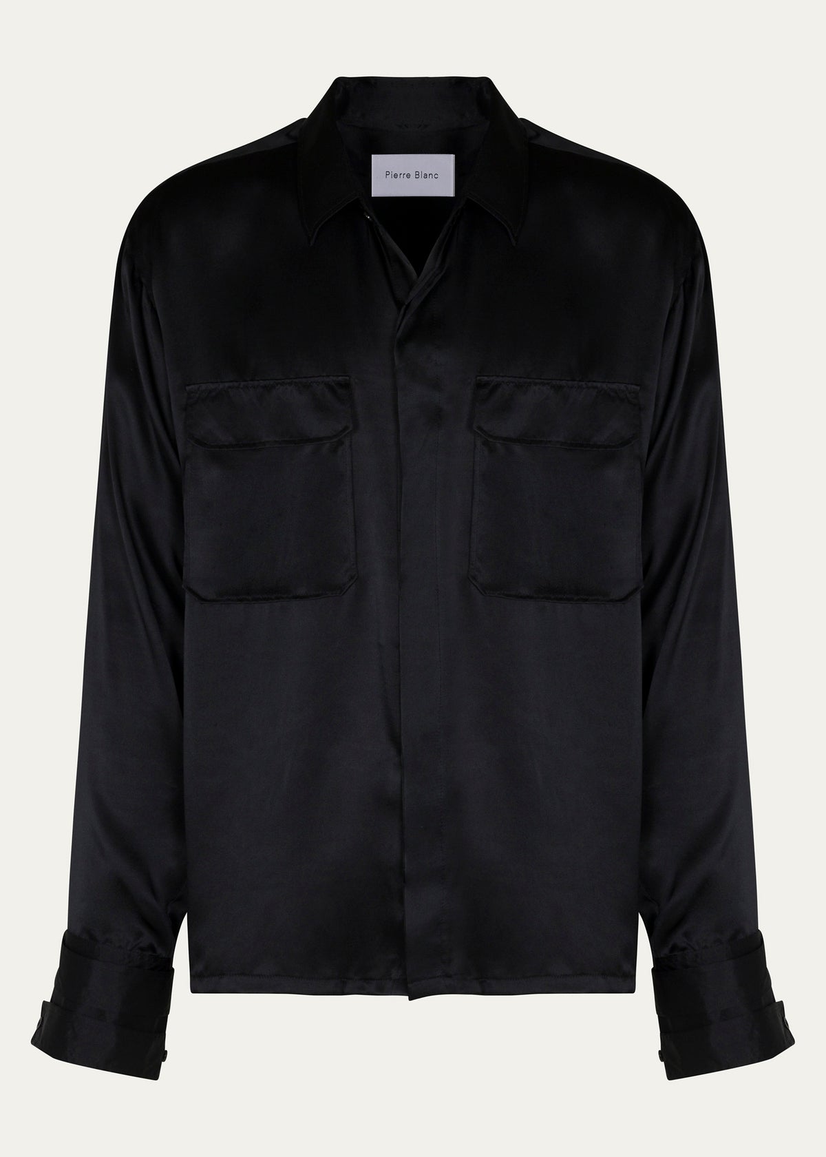 Pierre Blanc Silk Dress Shirt (Noir)